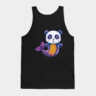 Mermaid Panda - Panda Bear Japanese Tank Top